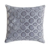 Fig Linens - Mod Fretwork Silver Gray Velvet Pillows by Kevin O’Brien Studio