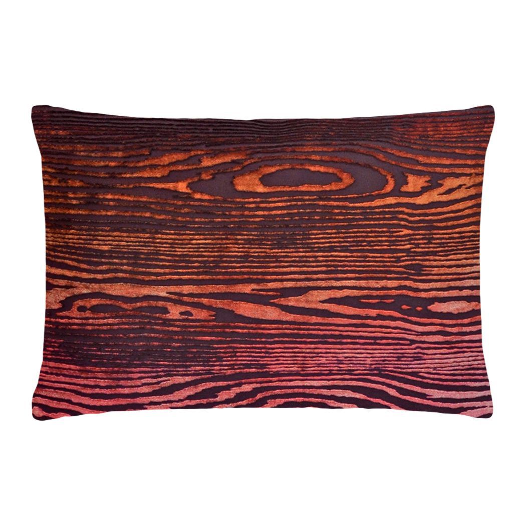 Fig Linens - Wildberry Woodgrain Velvet Pillows by Kevin O’Brien Studio