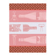 Vin en Bouteille Pink Tea Towels by Le Jacquard Français | Fig Linens