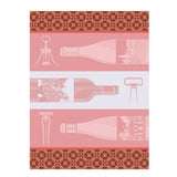 Vin en Bouteille Pink Tea Towels by Le Jacquard Français | Fig Linens