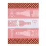 Vin en Bouteille Pink Tea Towels by Le Jacquard Français | Fig Linens