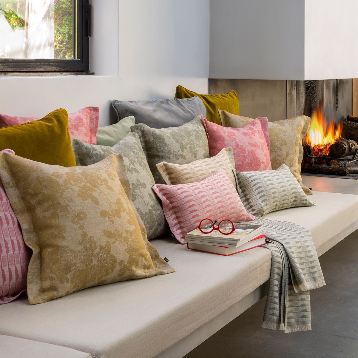 Casual Pink Decorative Pillows by Le Jacquard Français | Fig Linens