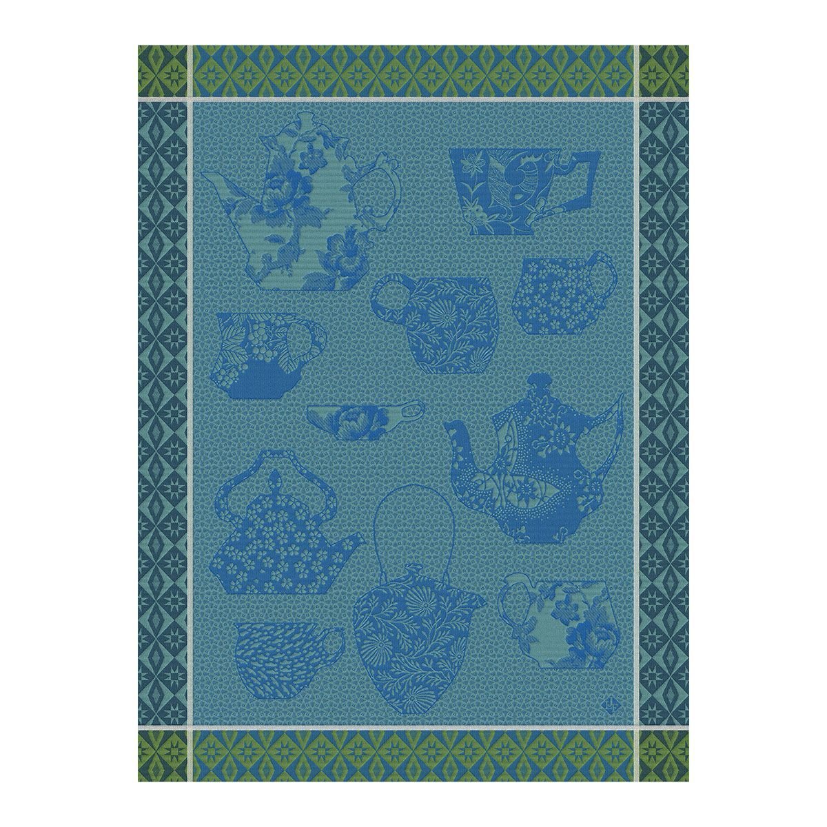 Comptoir Du Thé Blue Tea Towels by Le Jacquard Français Fig Linens