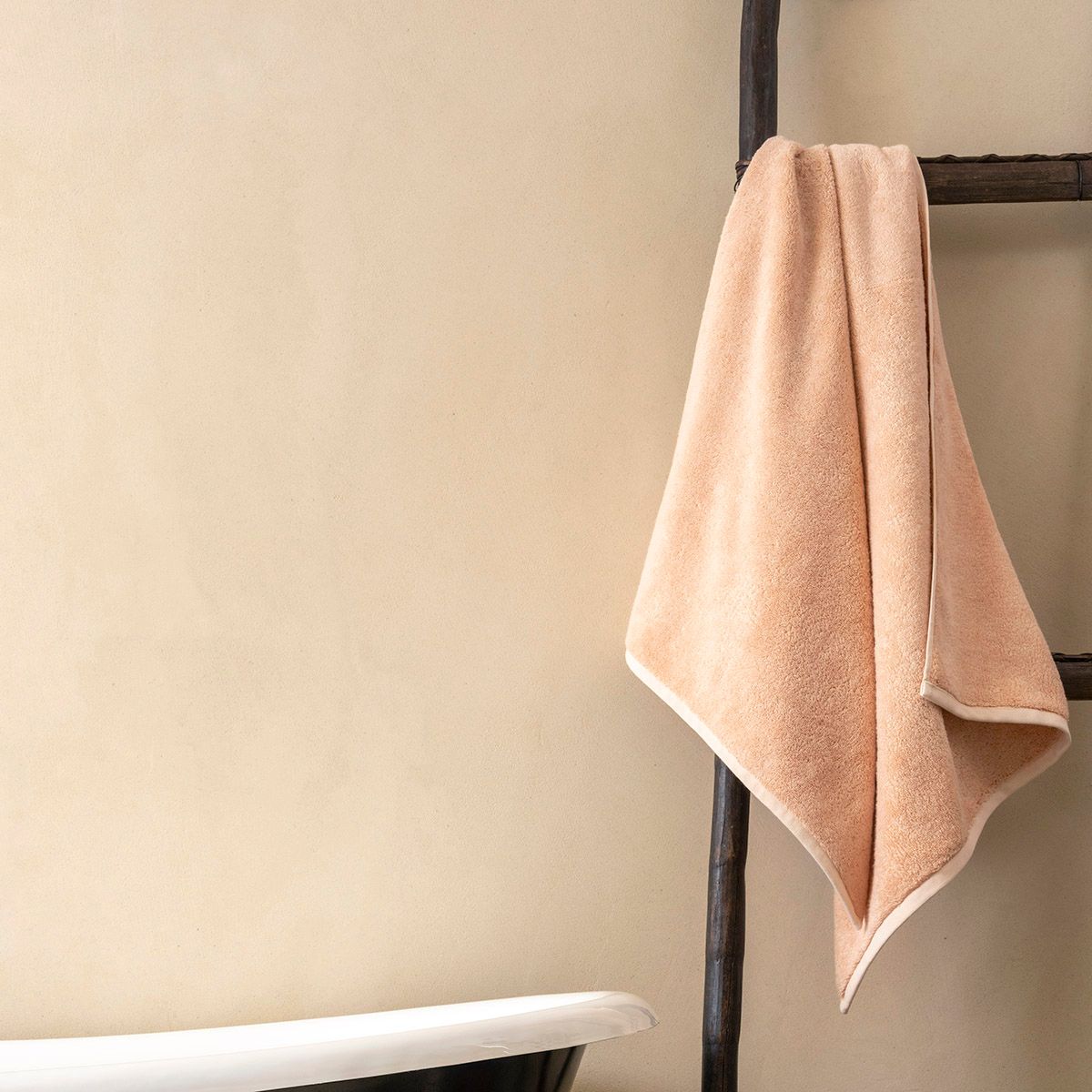 Bath Towels - Argile Pink Towels by Le Jacquard Français | Luxury Bath Linens