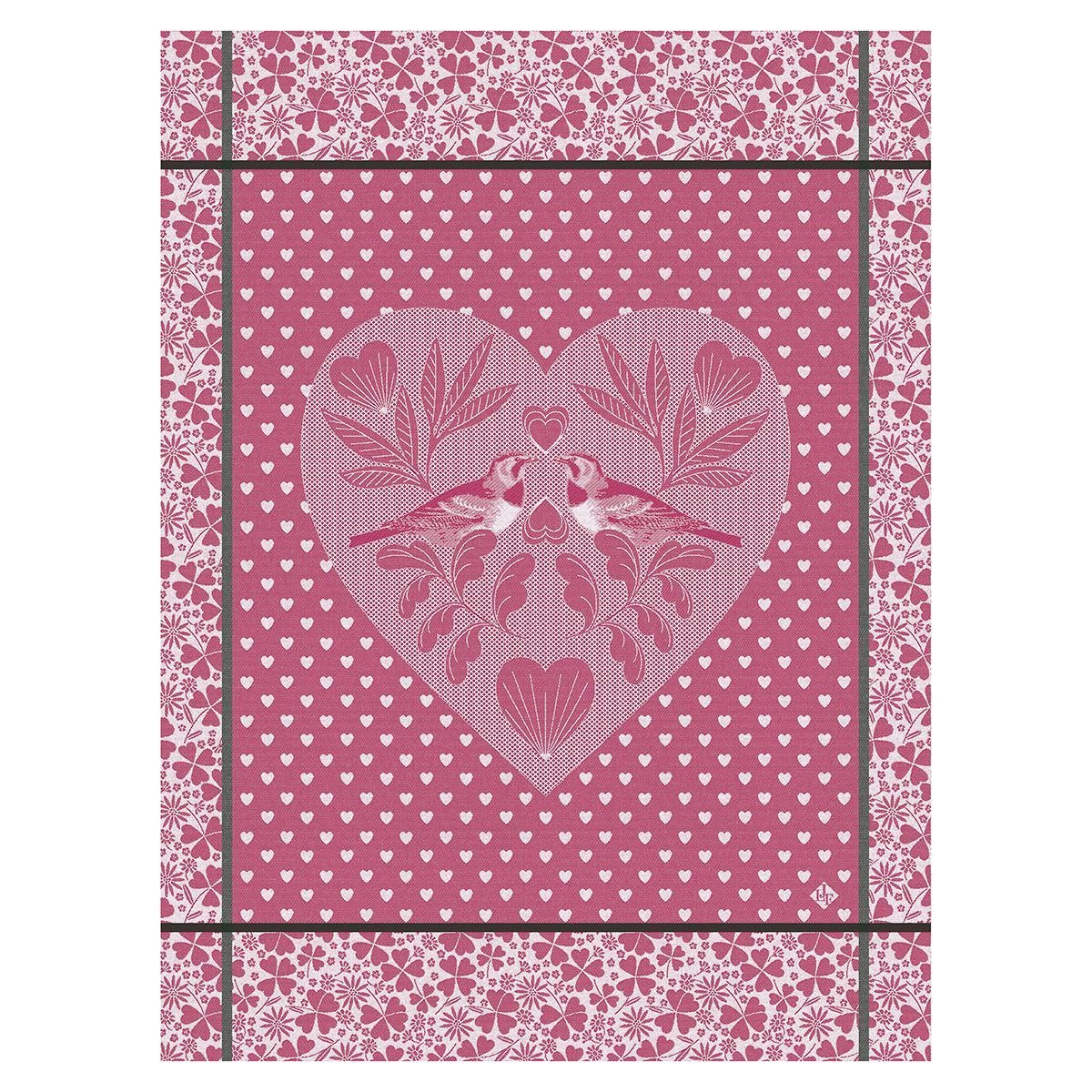 Fig Linens - Amour Pink Tea Towels by Le Jacquard Français