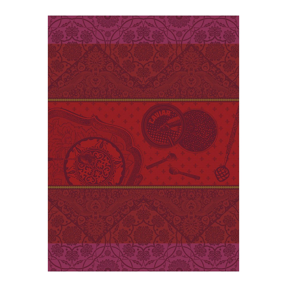 Tsar Red Tea Towels by Le Jacquard Français | Fig Linens and Home