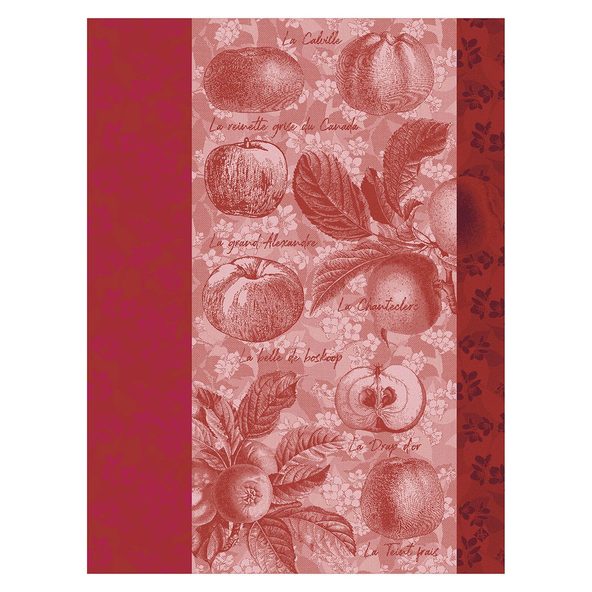 Pommes a Croquer Red Tea Towels by Le Jacquard Français - Fig Linens