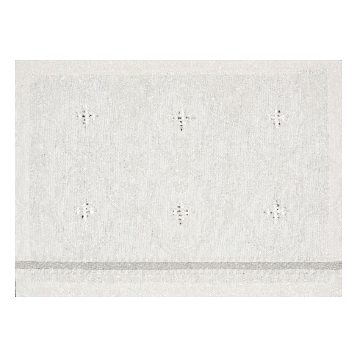 Fig Linens - Armoiries Off White Linen Placemat by Le Jacquard Français 
