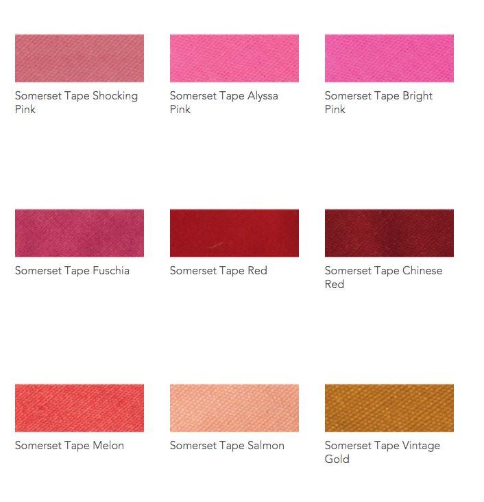 Fig Linens - Somerset Beck Bedding by Legacy Home - Tape colors - Pink/Red