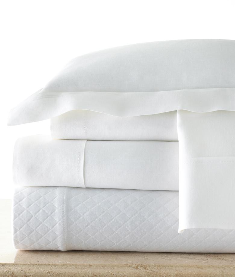Christophe White Linen Bedding by Legacy Home | Fig Linens