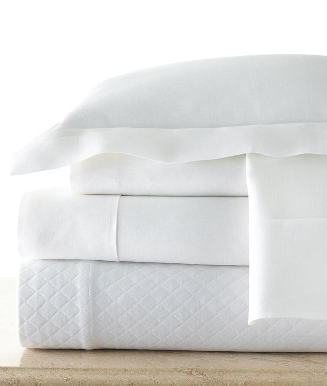Christophe White Linen Bedding by Legacy Home | Fig Linens