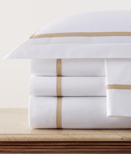 Avon I White and Raffia Bedding by Legacy Home | Fig Linens