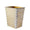 Fig Linens - Quill White & Gold Bath Accessories by Mike + Ally - Wastebasket