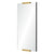 Fig Linens - Rectangular Wall Mirror with Burnished Brass Details - Side