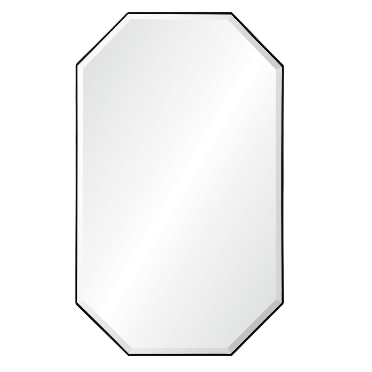 Fig Linens - Mirror Image Home - Black Octagonal Wall Mirror