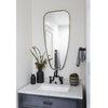 Fig Linens - Mirror Image Home - Brushed Brass Tapered Wall Mirror - Lifestyle
