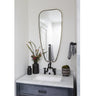 Fig Linens - Mirror Image Home - Brushed Brass Tapered Wall Mirror - Lifestyle