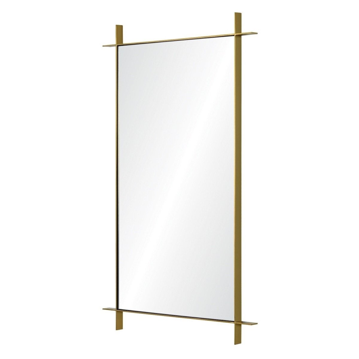 Fig Linens - Sienna Burnished Brass Mirror by Barclay Butera | Mirror Image Home - Side