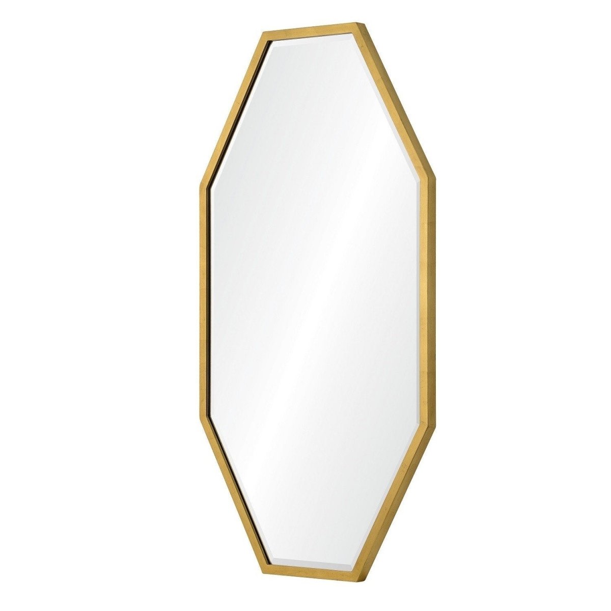 Fig Linens - Milan Gold Wall Mirror by Barclay Butera | Mirror Image Home - Side