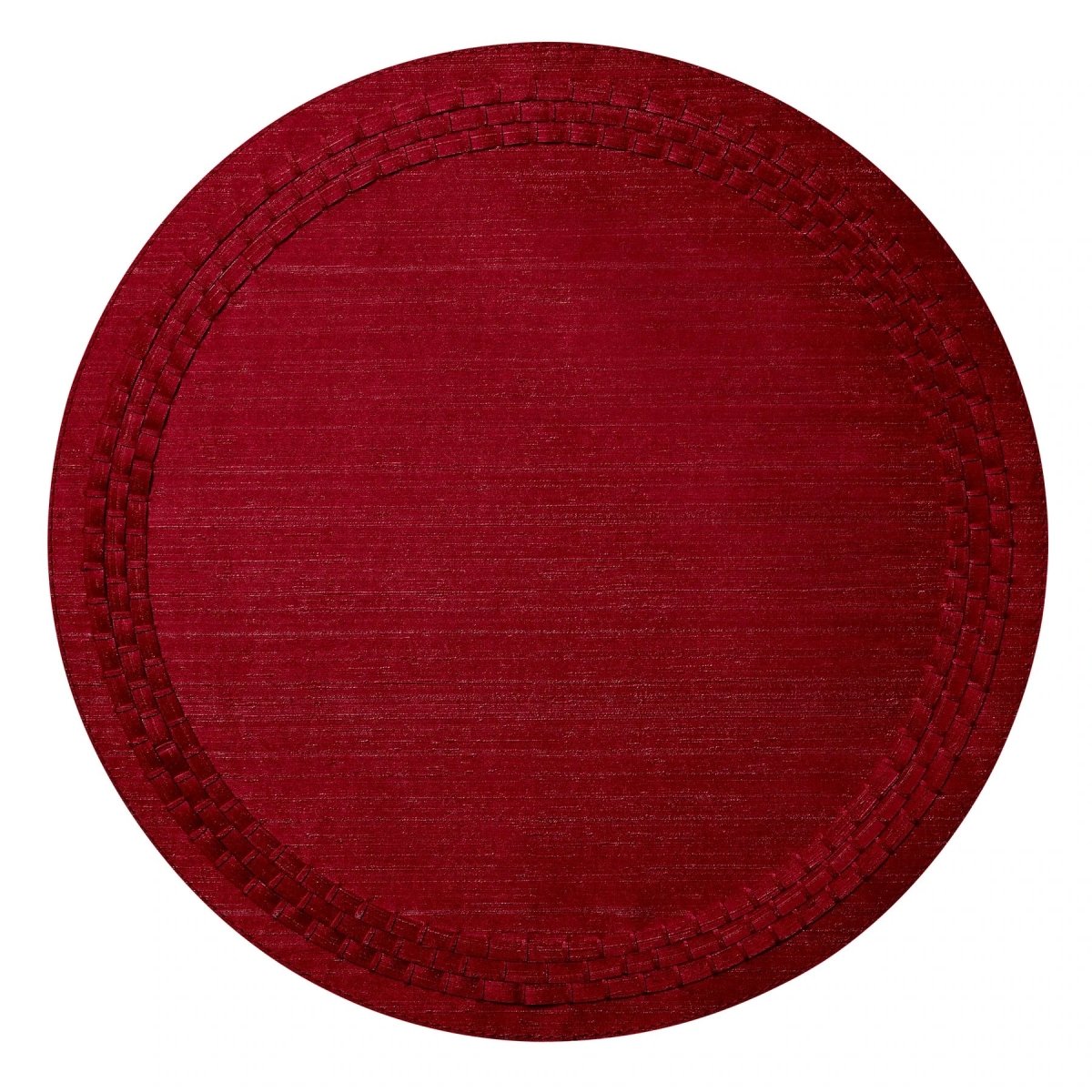 August Red Round Placemats by Mode Living | Fig Linens