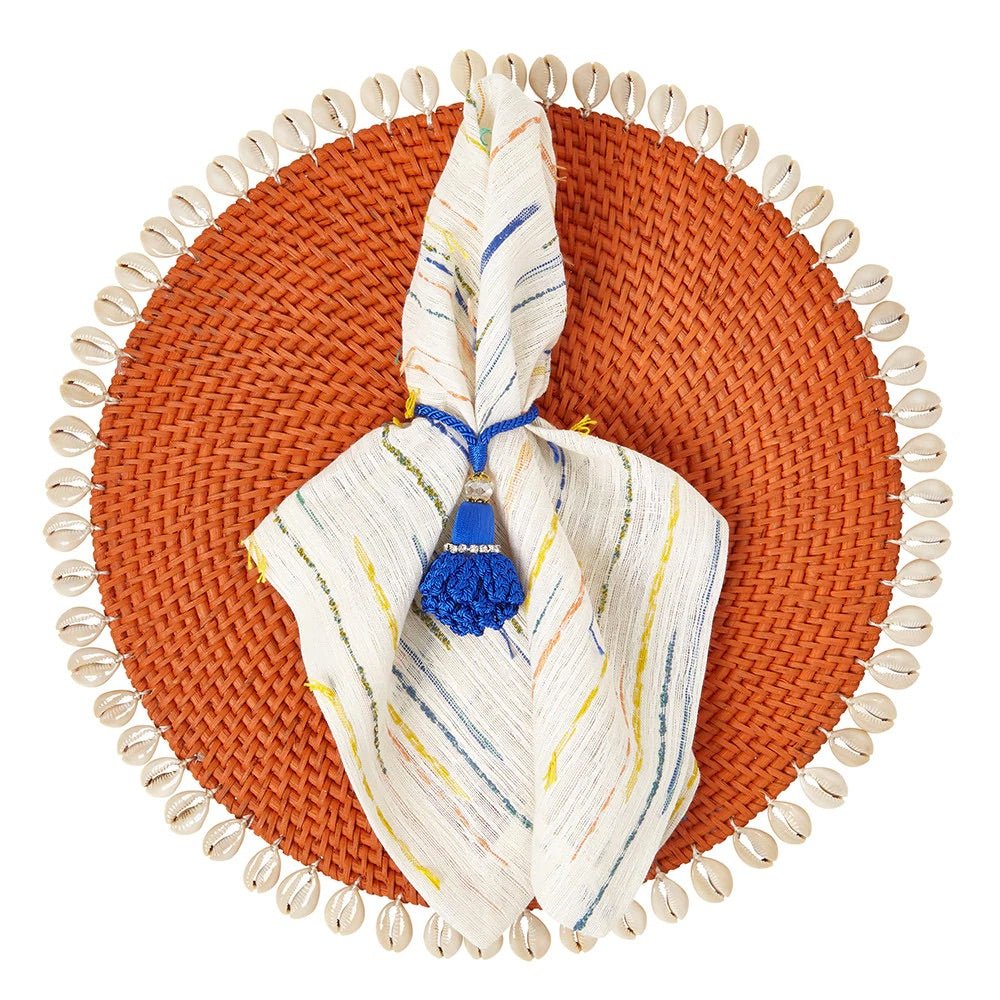 Orange Capiz Seashell Placemats by Mode Living | Fig Linens