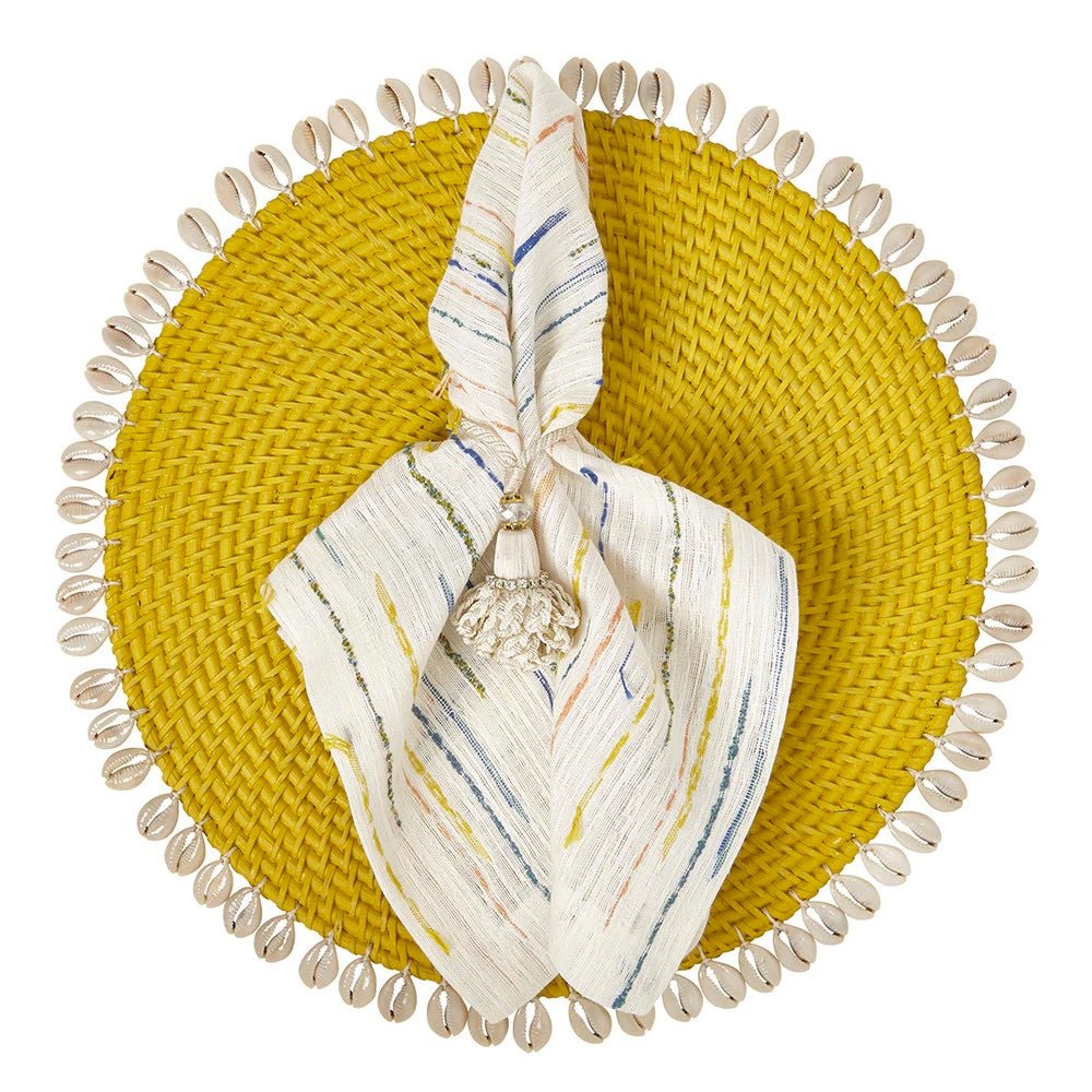 Yellow Capiz Seashell Placemats by Mode Living | Fig Linens