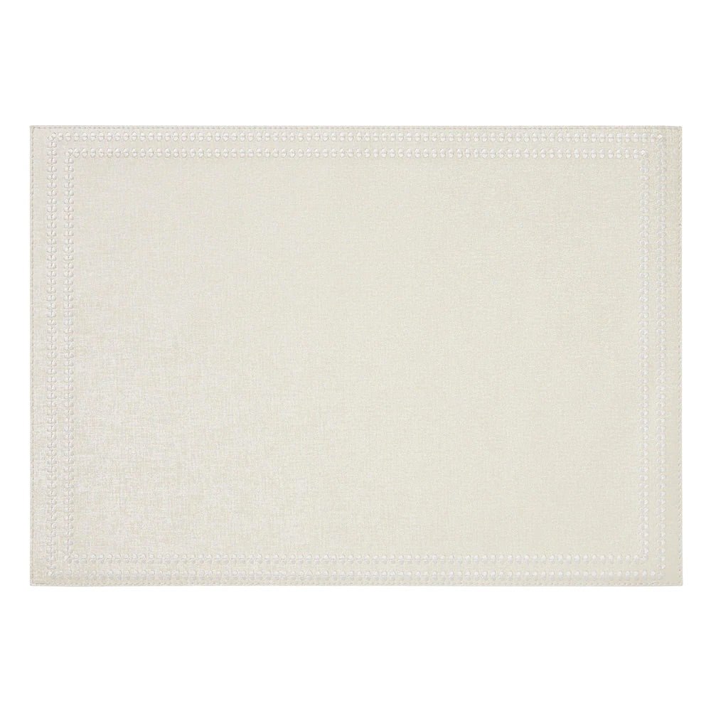 Paloma Pearl Rectangle Placemats by Mode Living | Fig Linens