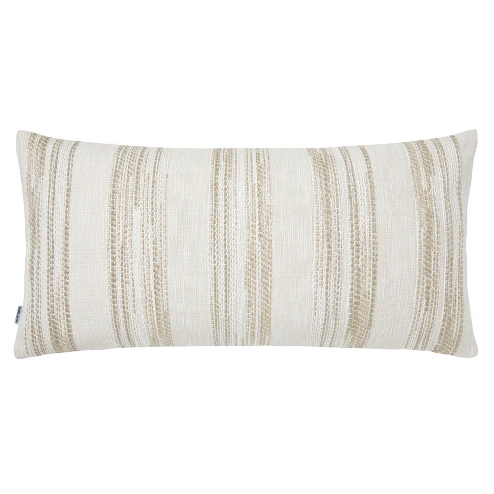 Terra Striped Beige Metallic Pillows by Mode Living | Fig Linens
