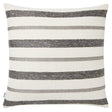 Terra Striped Gray Metallic Square Pillows by Mode Living | Fig Linens