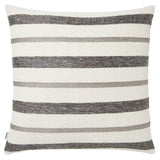 Terra Striped Gray Metallic Square Pillows by Mode Living | Fig Linens