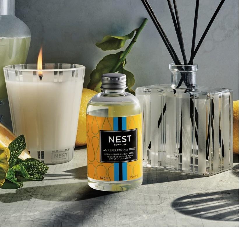 Fig Linens - Amalfi Lemon & Mint Reed Diffuser Refill by Nest - Lifestyle