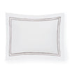 Fig Linens - Sferra Bedding - Grand Hotel White and Grey Sham