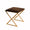 Worlds Away X Bench in Gold with Brown Velvet Fabric - 20"H x 18"W x 18"D Brown & Gold at FIG LINENS AND HOME - 1