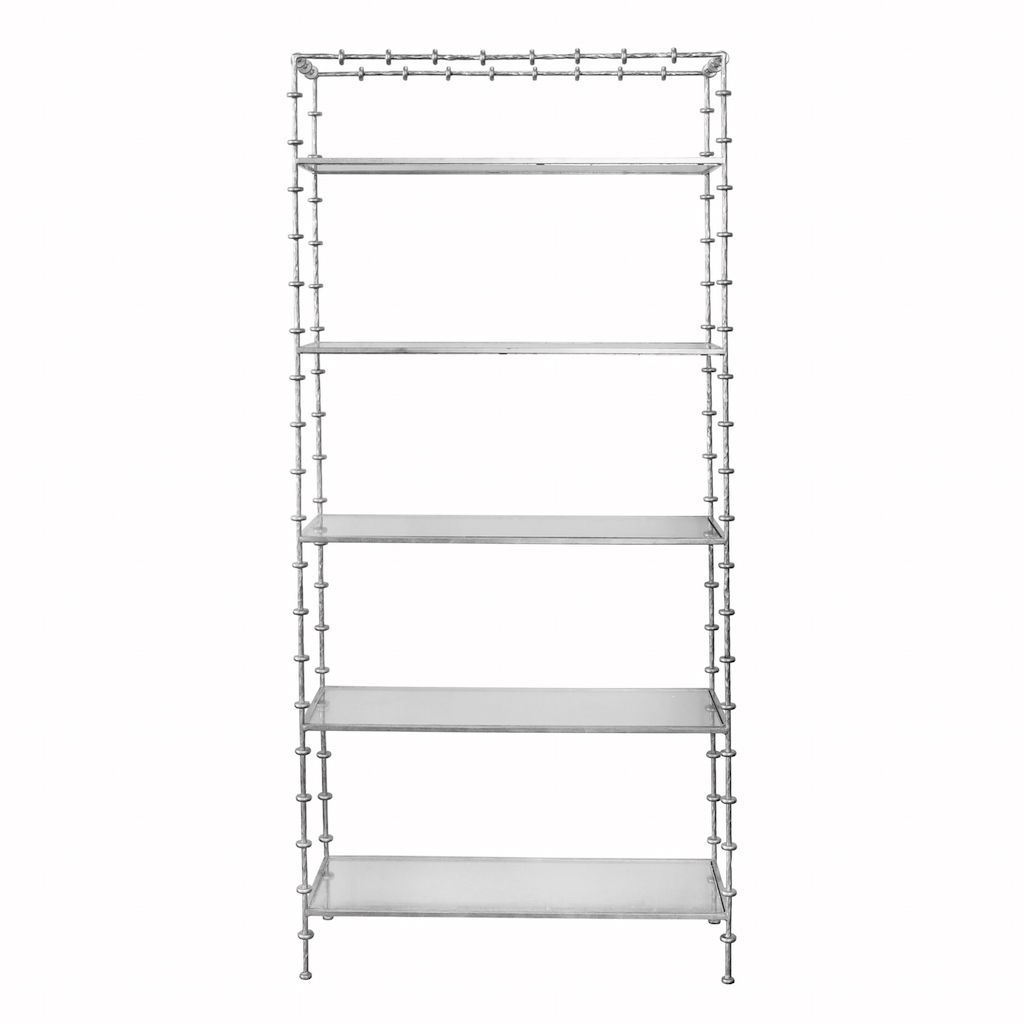 Addie Silver Sculpted Etagere by Worlds Away | Fig Linens and Home