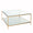 Quadro Gold & Glass Square Coffee Table | Fig Linens and Home