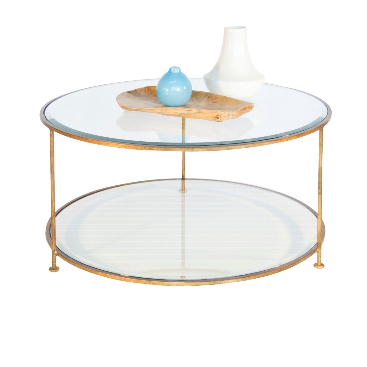 Rollo Gold Round Coffee Table | Fig Linens and Home