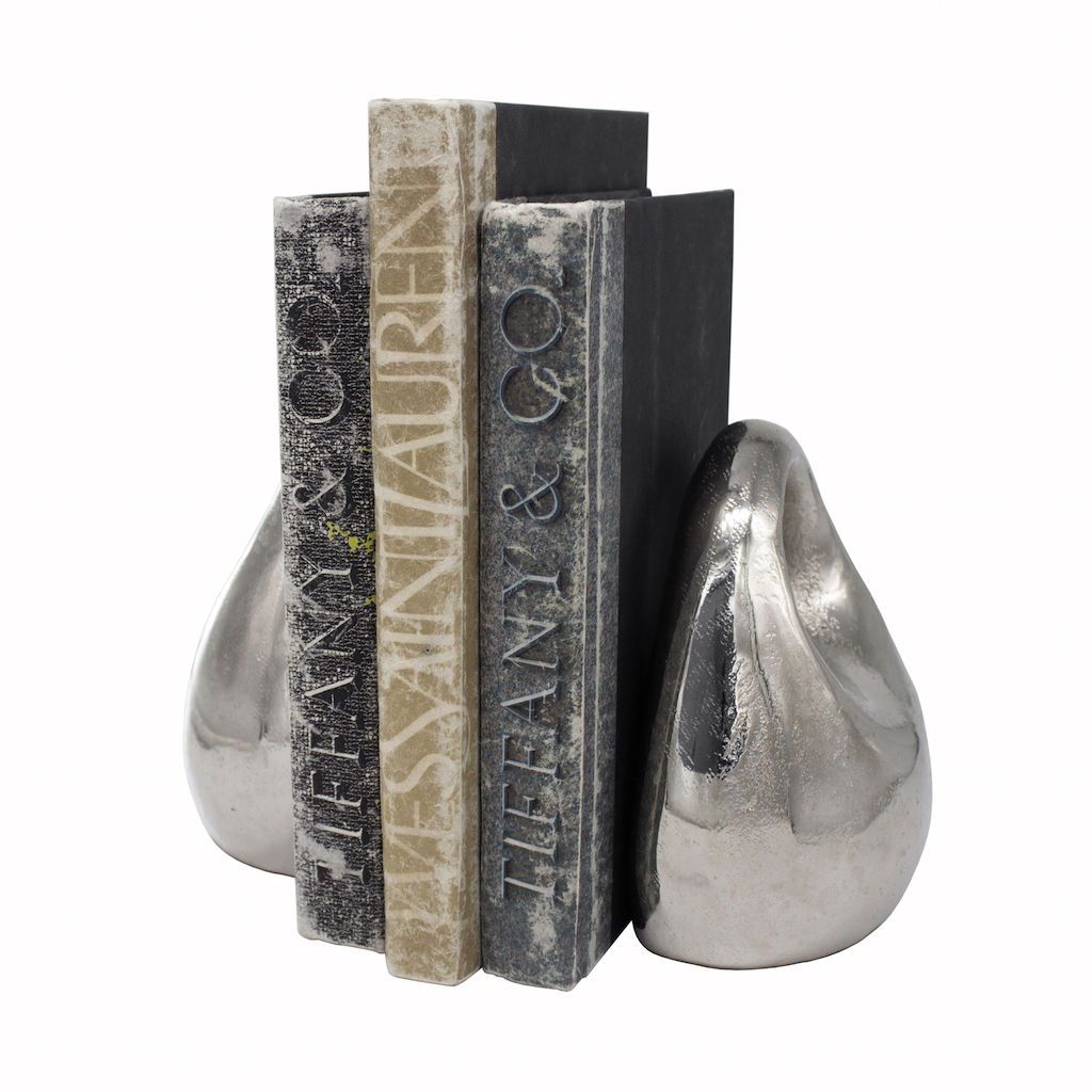 Scott Antique Nickel Sculptural Bookends (Pair) | Fig Linens and Home