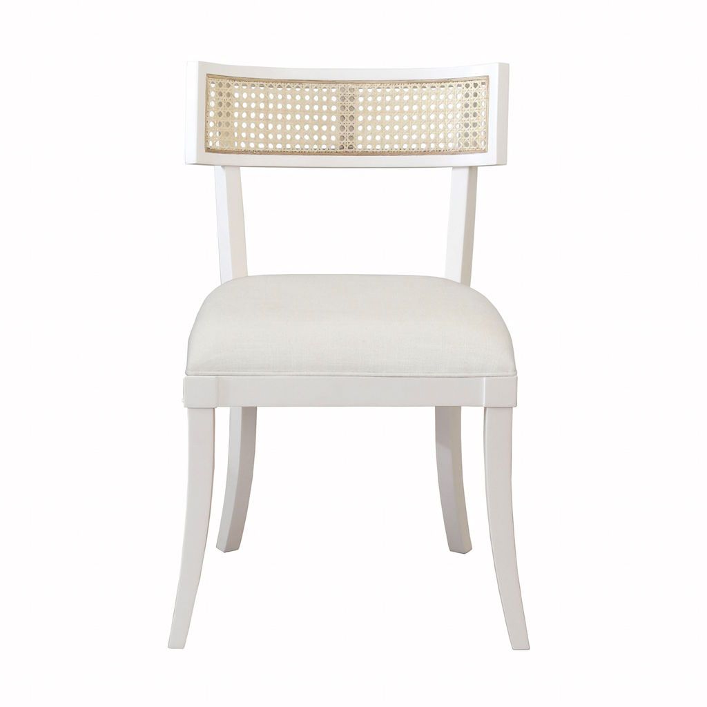 Fig Linens - Worlds Away - Britta White Klismos Dining Chair at Fig Linens and Home 2