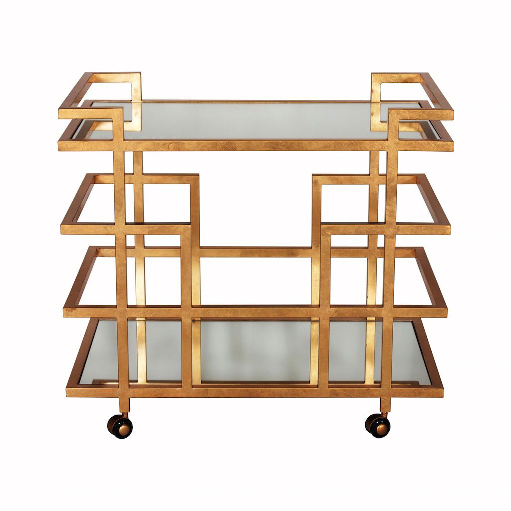 Worlds Away Ireland Bar Cart - Thumbnail 3