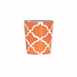 Worlds Away - Arcadia Orange & Cream Oval Wastebasket | Fig Linens