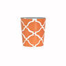 Worlds Away - Arcadia Orange & Cream Oval Wastebasket | Fig Linens