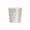 Jane Silver & Cream Oval Wastebasket by Worlds Away | Fig Linens