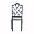 Fig Linens - Fairfield Navy Lacquer Dining Chair by Worlds Away - back