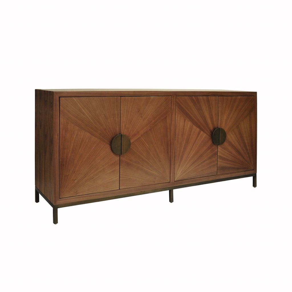 Emory Walnut Cabinet with Bronze Legs & Hardware | Fig Linens