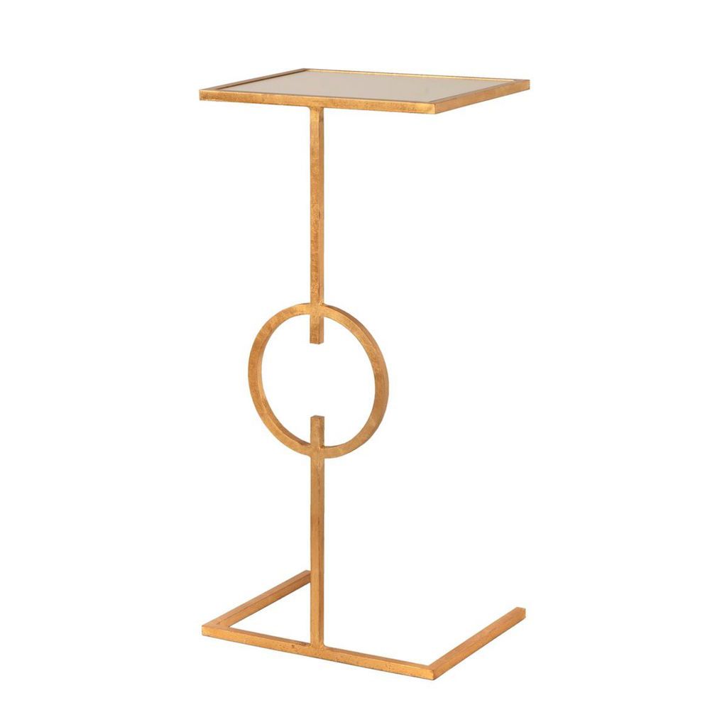 Worlds Away Georgia Gold Cigar Table with Mirror Top | Fig Linens