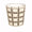 Worlds Away -  Oval Wastebasket with Cream & Brown Squares | Fig Linens