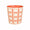 Worlds Away - Oval Wastebasket with Cream & Orange Squares | Fig Linens