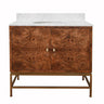 Clifford Dark Burl Wood Bath Vanity by Worlds Away | Fig Linens and Home