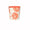 Worlds Away Dahlia Orange & Cream Wastebasket | Fig Linens