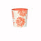 Worlds Away Dahlia Orange & Cream Wastebasket | Fig Linens